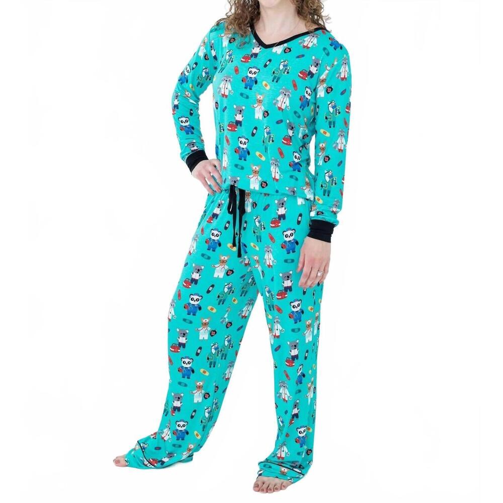 NEW BIRDIE BEAN doc lounge set in blue multi